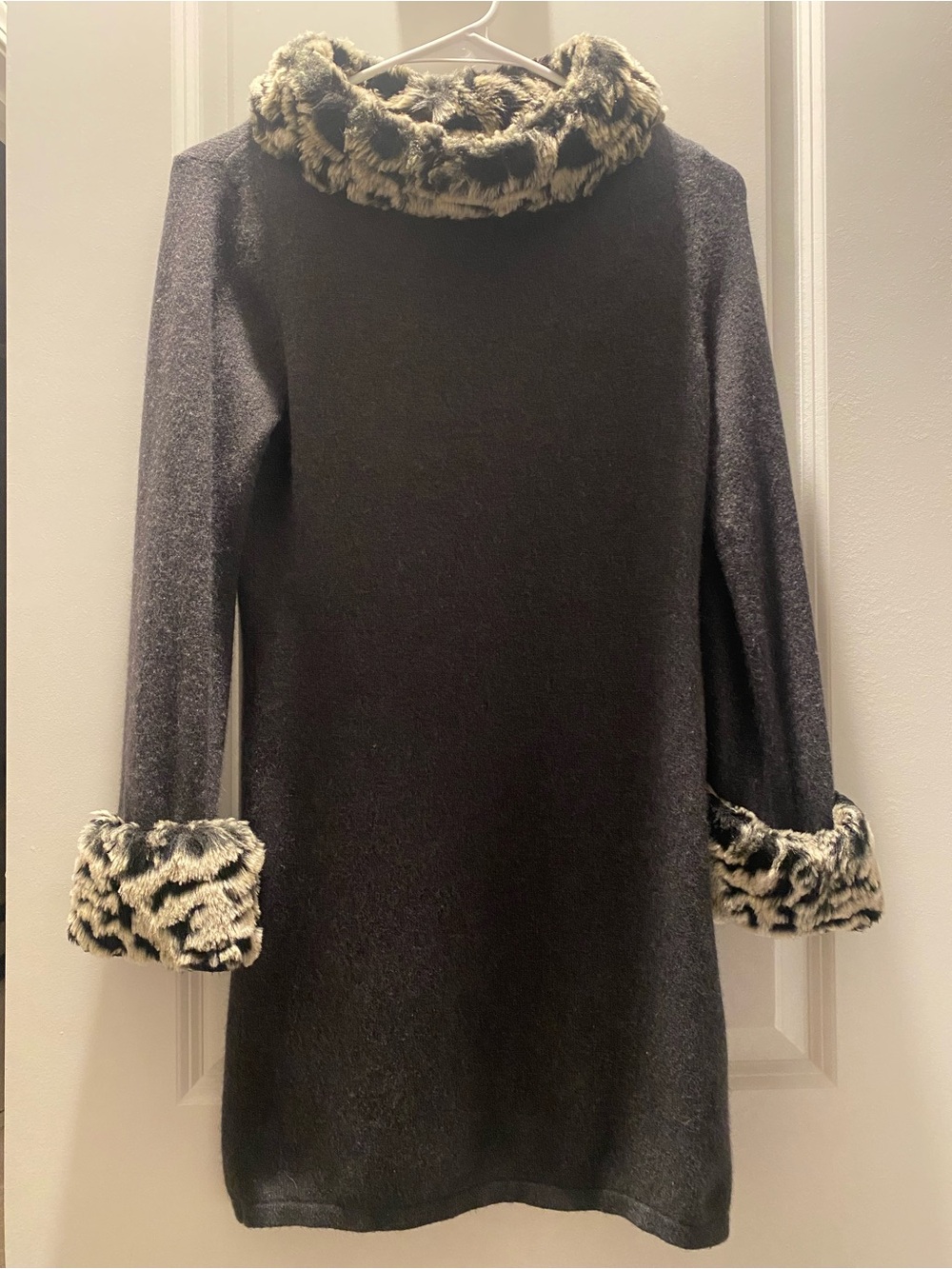 I.N.C Sweater Above Knee Gray Dress Size Small Petite Reg. 4
